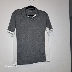 Nike Men's Polo Shirt in Gray and White